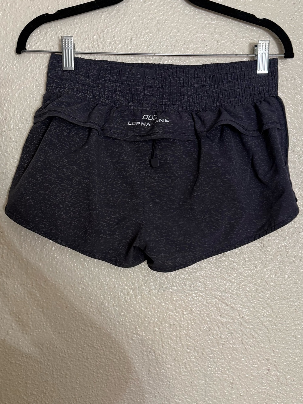 Lorna Jane Active Women's Zip It Perforated Run Short Grey blue Foilaop Size S